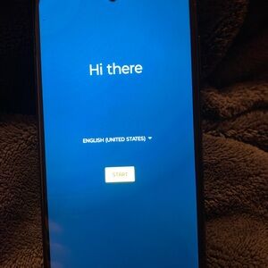 Black Smartphone with Blue Display